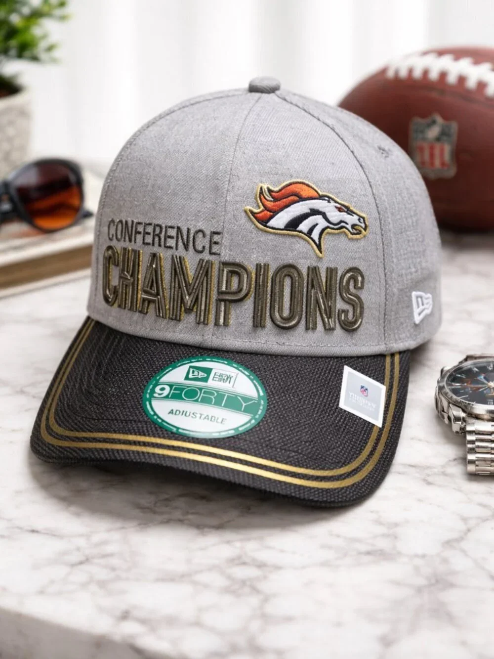 Denver Broncos Conference Champions New Era 9FORTY Hat NFL